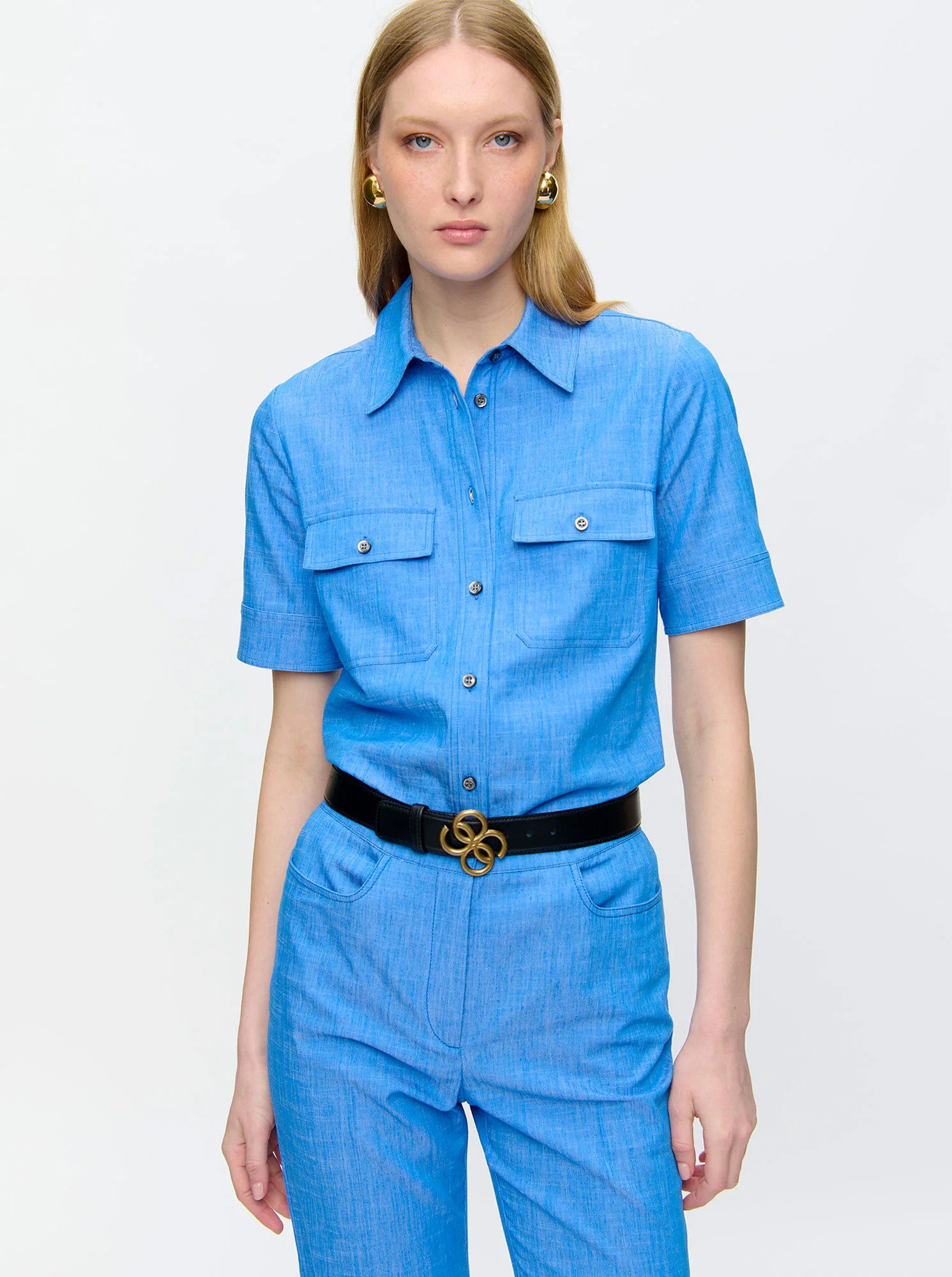 VESPER Denim Shirt Blue Indigo - Image 3